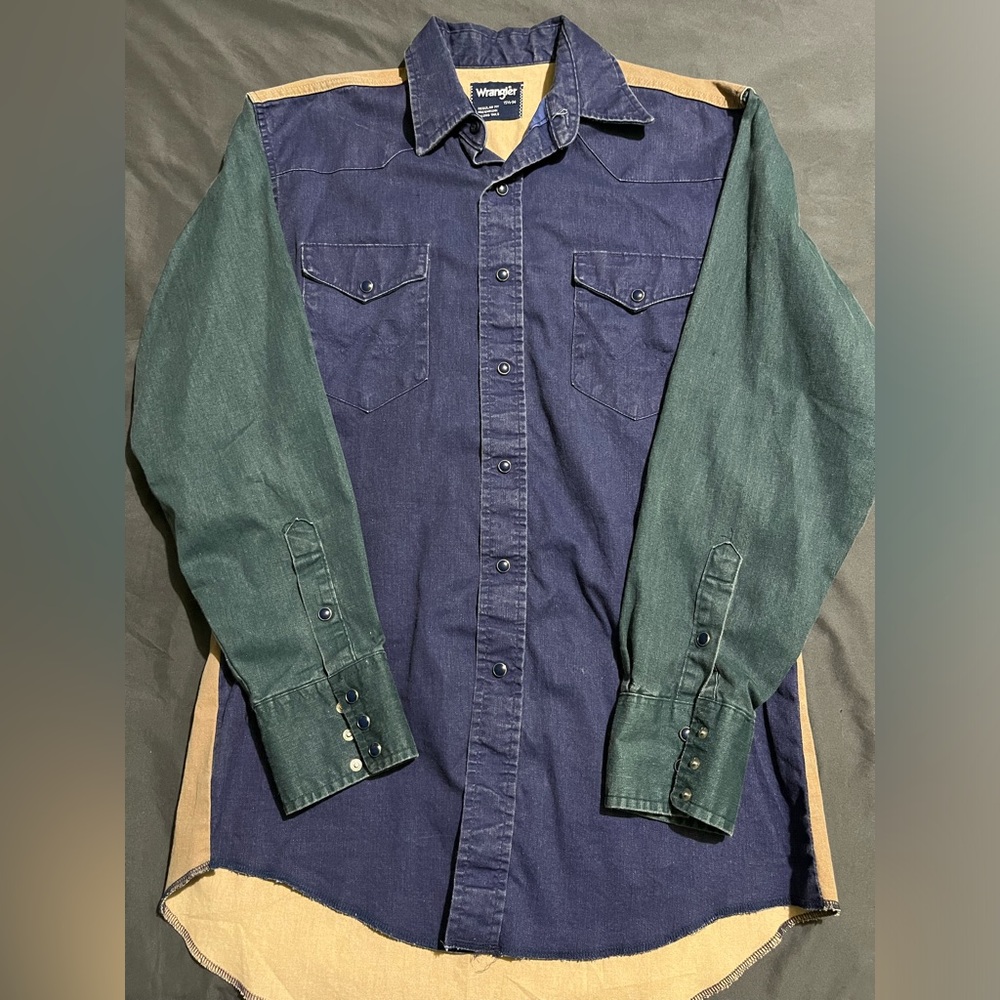 Vintage wrangler brushpopper shirt